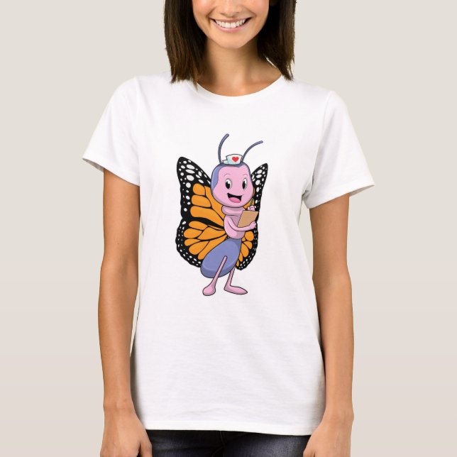 Butterfly as Nurse T-Shirt (Front)
