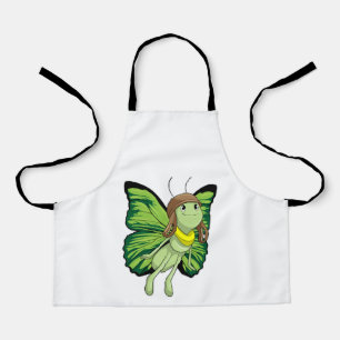 Butterfly as Pilot with Pilot hat Apron