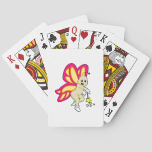 Butterfly as Wizard with Magic wand Playing Cards
