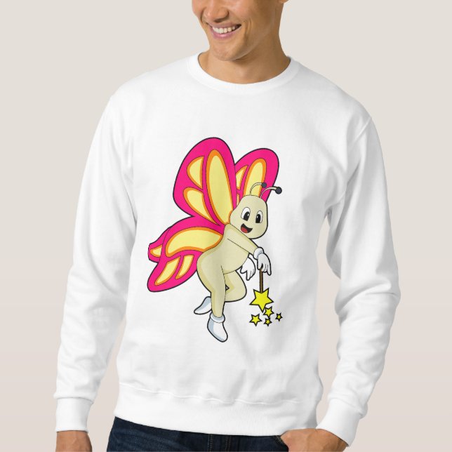 Butterfly as Wizard with Magic wand Sweatshirt (Front)