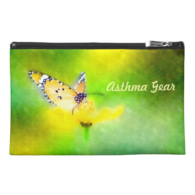 Butterfly Asthma Emergency Kit Travel Accessory Bag (Front)