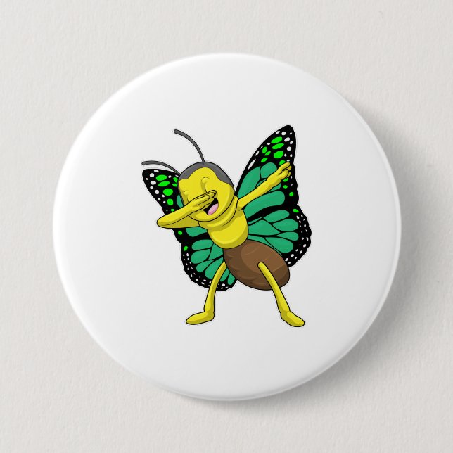 Butterfly at Hip Hop Dance Dab 7.5 Cm Round Badge (Front)