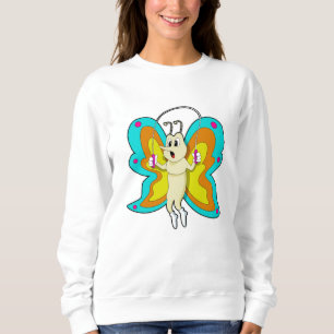 Butterfly at Jumping rope Fitness Sweatshirt
