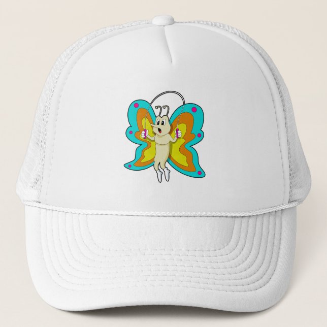 Butterfly at Jumping rope Fitness Trucker Hat (Front)
