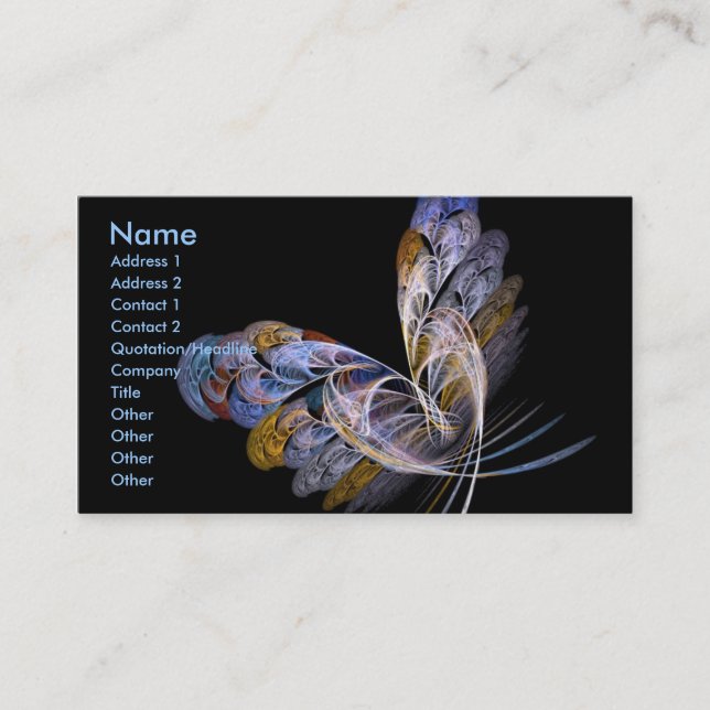 Butterfly at night Business Card (Front)