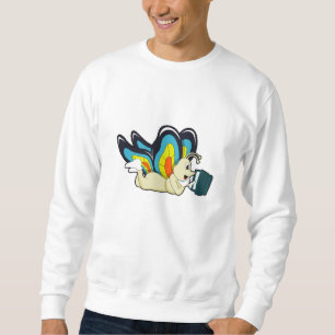 Butterfly at Reading with Book Sweatshirt
