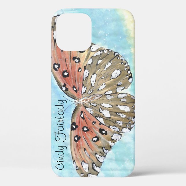 Butterfly at the beach iphone case (Back)