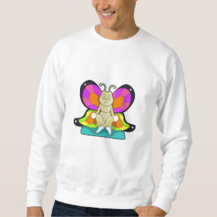 Butterfly at Yoga in Cross-legged Sweatshirt