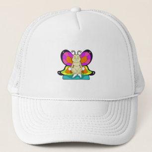 Butterfly at Yoga in Cross-legged Trucker Hat