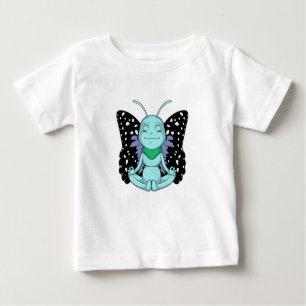 Butterfly at Yoga Stretching Legs Baby T-Shirt