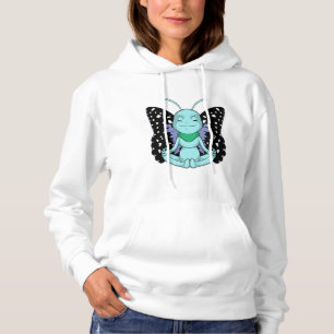 Butterfly at Yoga Stretching Legs Hoodie
