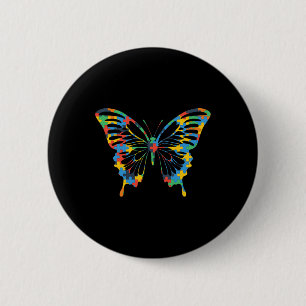 Butterfly Autism Awareness Amazing Puzzle Gift 6 Cm Round Badge