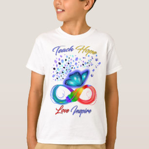 Butterfly Autism Awareness -  i Wear Blue For Auti T-Shirt