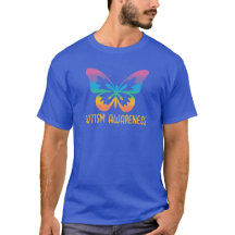 Butterfly Autism Awareness Rainbow Colours