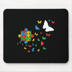 Butterfly Autism Puzzle Autistic Autism Awareness  Mouse Pad