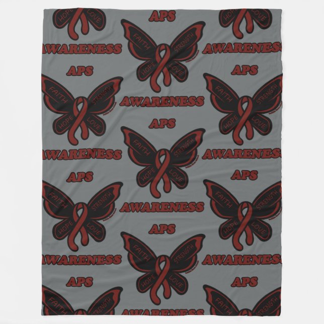 Butterfly/Awareness...APS Fleece Blanket (Front)