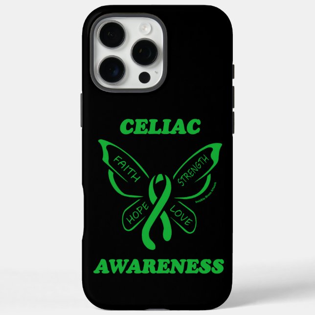 Butterfly/Awareness...Celiac Case-Mate iPhone Case (Back)