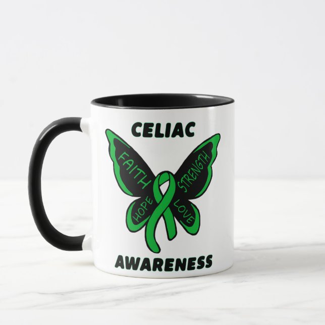 Butterfly/Awareness...Celiac Mug (Left)