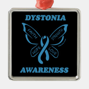 Butterfly/Awareness...Dystonia Metal Ornament