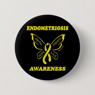Butterfly/Awareness...Endometriosis Button