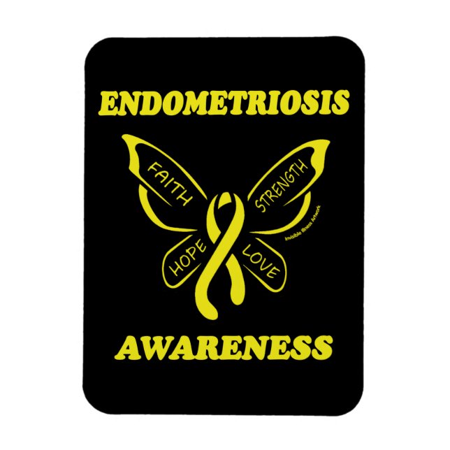Butterfly/Awareness...Endometriosis Magnet (Vertical)