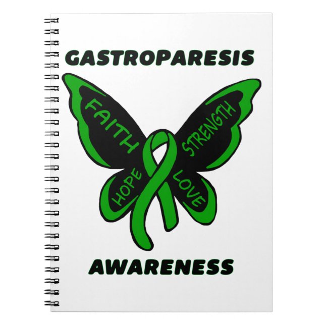Butterfly/Awareness...Gastroparesis Spiral Notebook (Front)