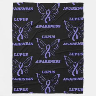 Butterfly/Awareness...Lupus Fleece Blanket