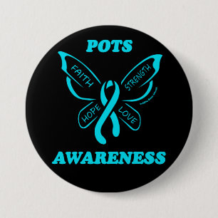 Butterfly/Awareness...POTS 7.5 Cm Round Badge