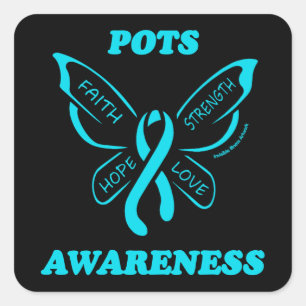 Butterfly/Awareness...POTS Square Sticker