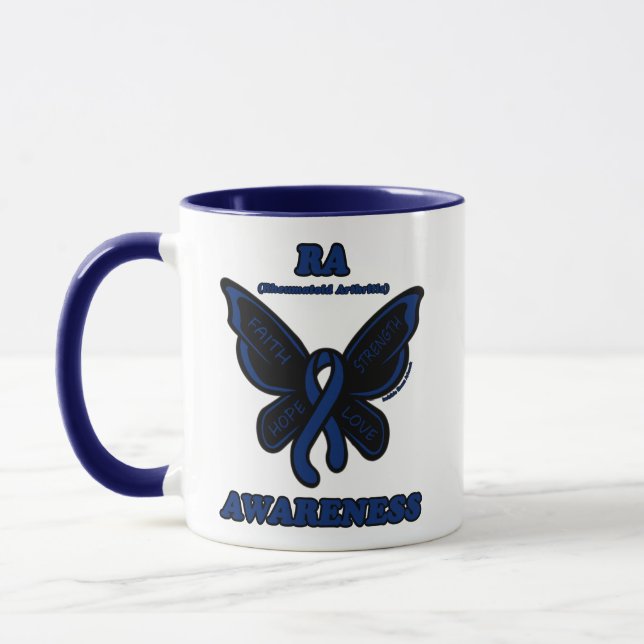 Butterfly/Awareness...Rheumatoid Arthritis Mug (Left)