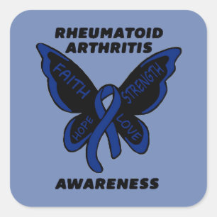 Butterfly/Awareness...Rheumatoid Arthritis Square Sticker