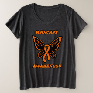 Butterfly/Awareness...RSD/CRPS Plus Size T-Shirt