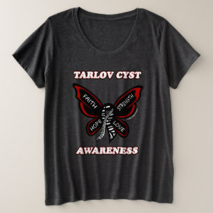 Butterfly/Awareness...Tarlov Cyst Plus Size T-Shirt