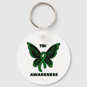 Butterfly/Awareness...TBI Key Ring