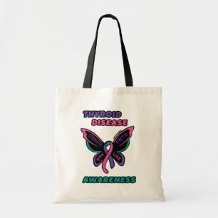 Butterfly/Awareness...Thyroid Disease Tote Bag