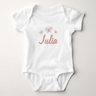 Butterfly Baby Bodysuit with Custom Name T-Shirt