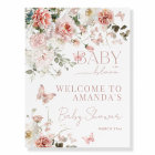 Butterfly Baby in Bloom Pink Floral Baby Shower