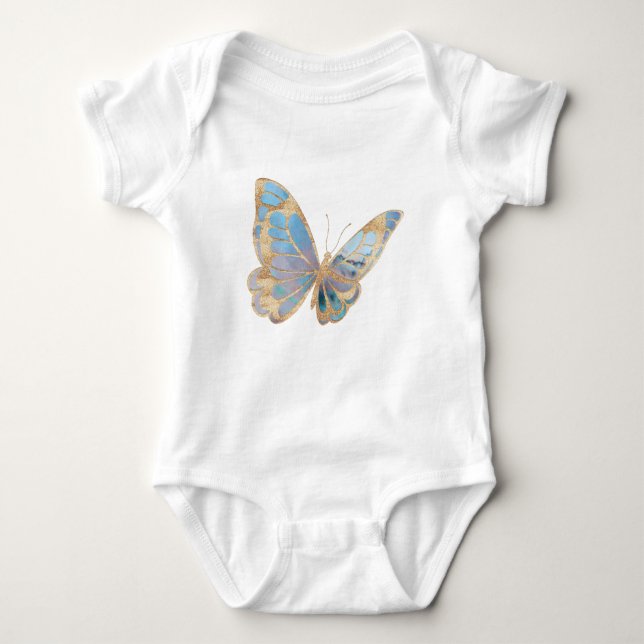 Butterfly Baby Outfit – Sweet Spring-Inspired Baby Baby Bodysuit (Front)