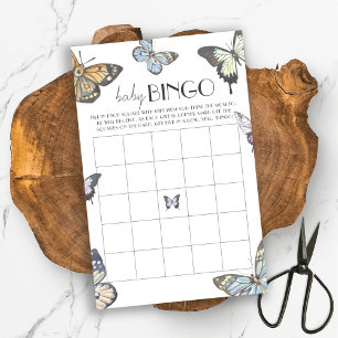 Butterfly Baby Shower Bingo Activity Cards