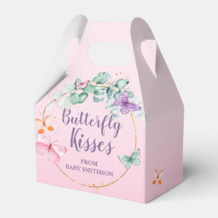 Butterfly Baby Shower Eucalyptus Pink Favour Box