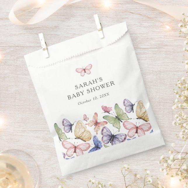 Butterfly Baby Shower Favour Bags (Clipped)
