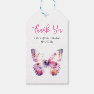 Butterfly Baby Shower Favour Tags Template