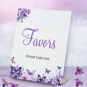 Butterfly Baby Shower Favours Pedestal Sign