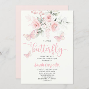 Butterfly Baby Shower Girl Invitation