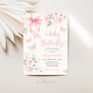 Butterfly Baby Shower Girl Invitation