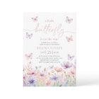 Butterfly Baby Shower Girl Purple Pink Flower