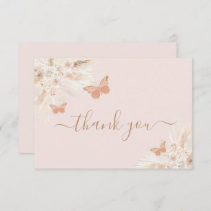 Butterfly Baby Shower Girl Thank You Card