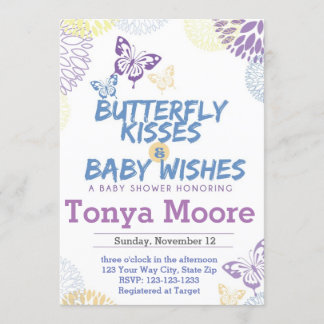 Butterfly Baby Shower Invitation