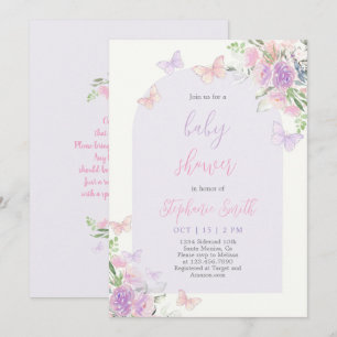 Butterfly Baby Shower Invitation