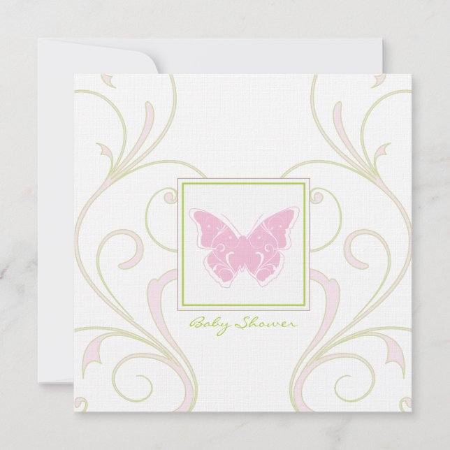 Butterfly Baby Shower Invitation (Front)